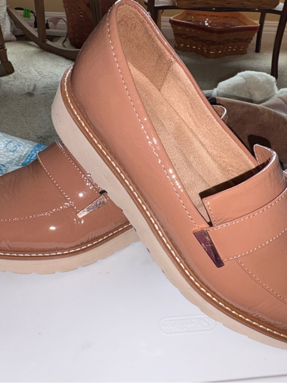 Naturalizer Patent Penny Loafers in Blush  pink 8.5 new without box. Tried on
